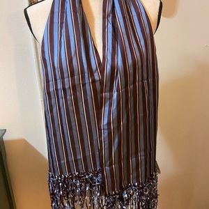 Juliana Collezion 100% silk strip scarf NWT